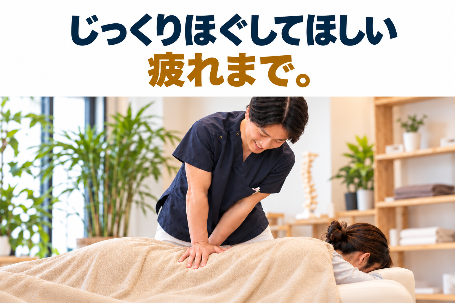 じっくりほぐしてほしい疲れまで。