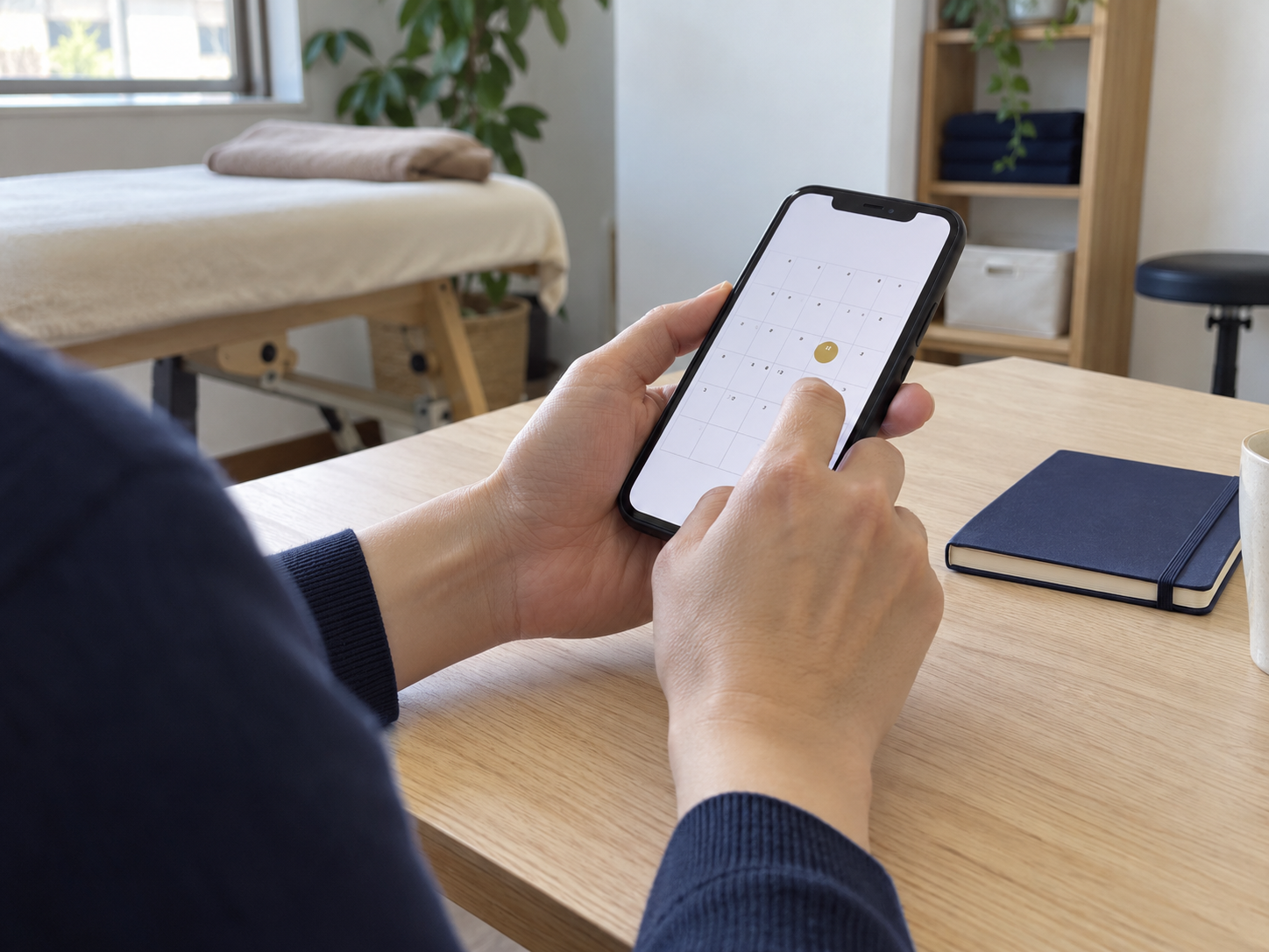 スマートフォンで予約するイメージ